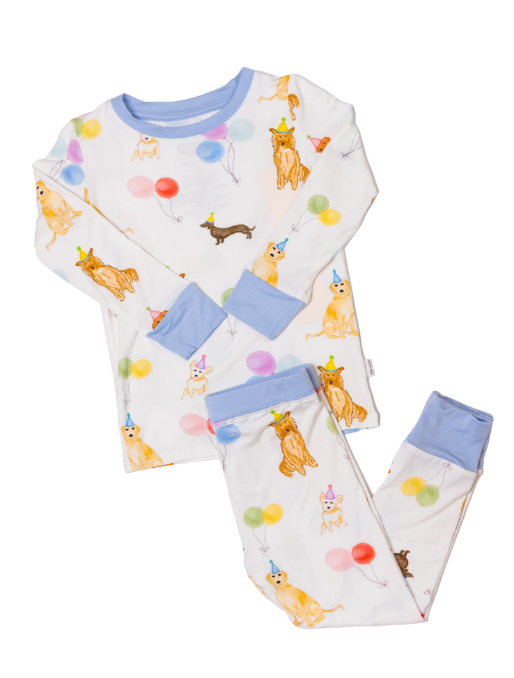 Pajama Set 2 Piece - Dog Party Blue from Anderson Parker