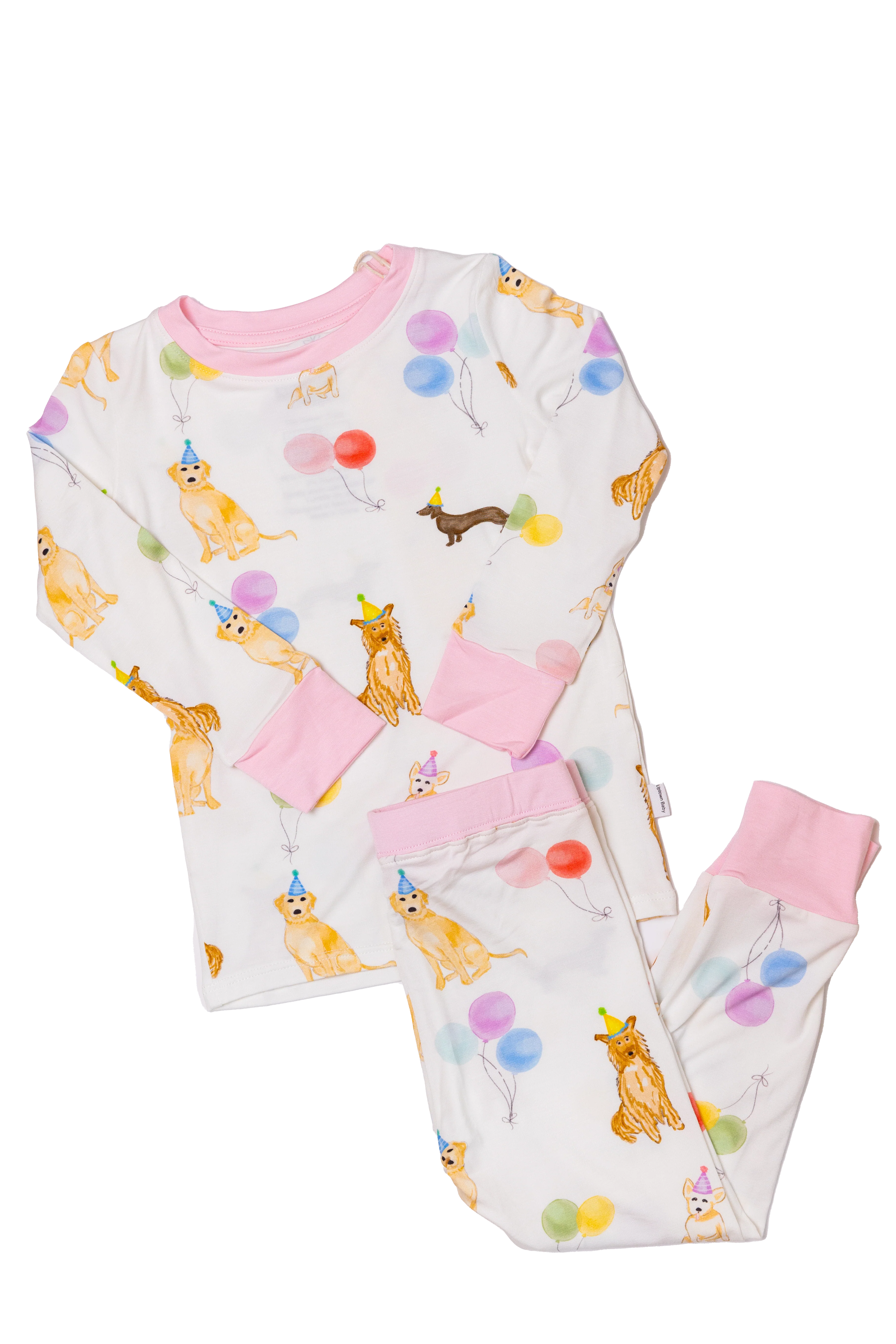 Pajama Set 2 Piece - Dog Party Pink from Anderson Parker