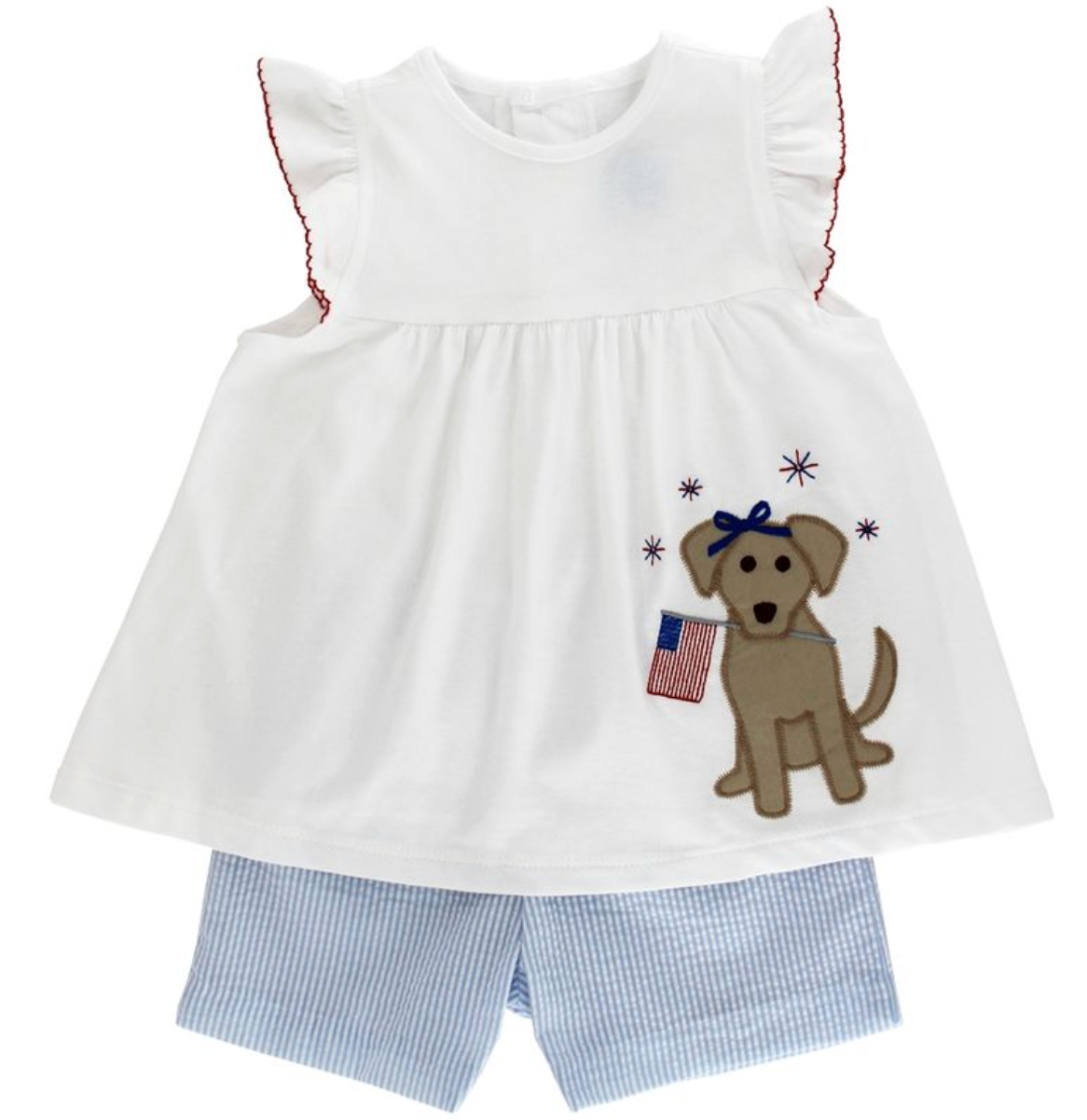 Patriotic Pup Knit Short Set from Anderson Parker