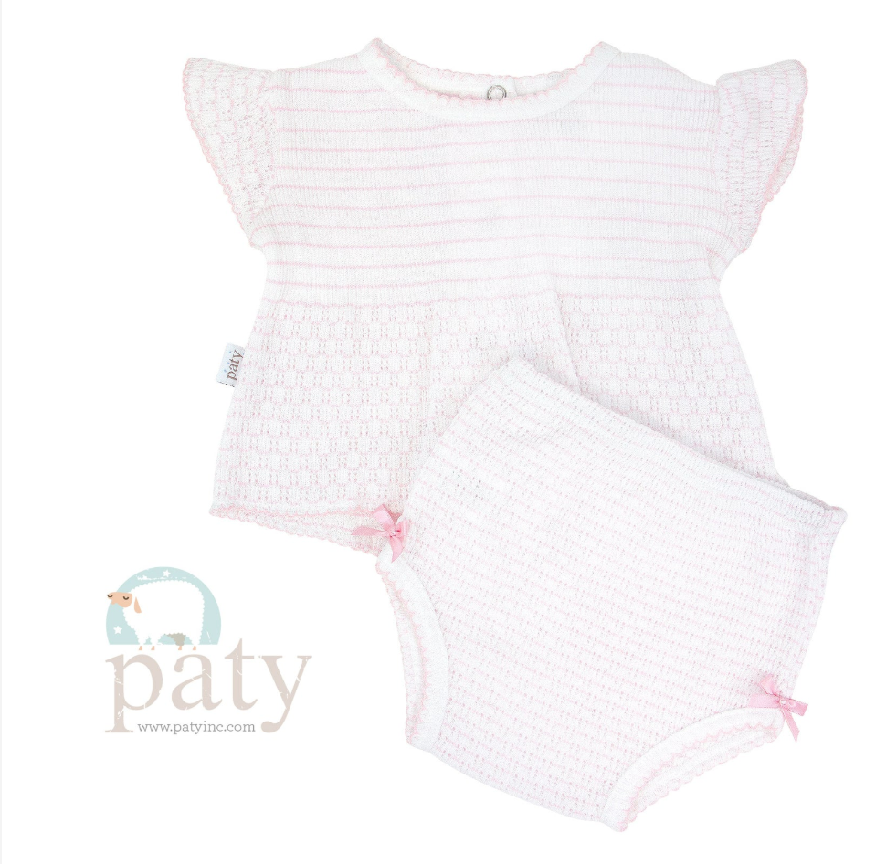 Paty Knit, 2 PC Diaper Set (Pinstripe) from Anderson Parker