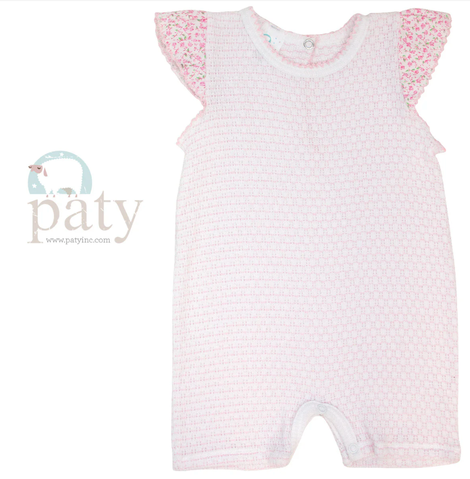 Paty Knit - Angel Sleeve Romper - Pink from Anderson Parker