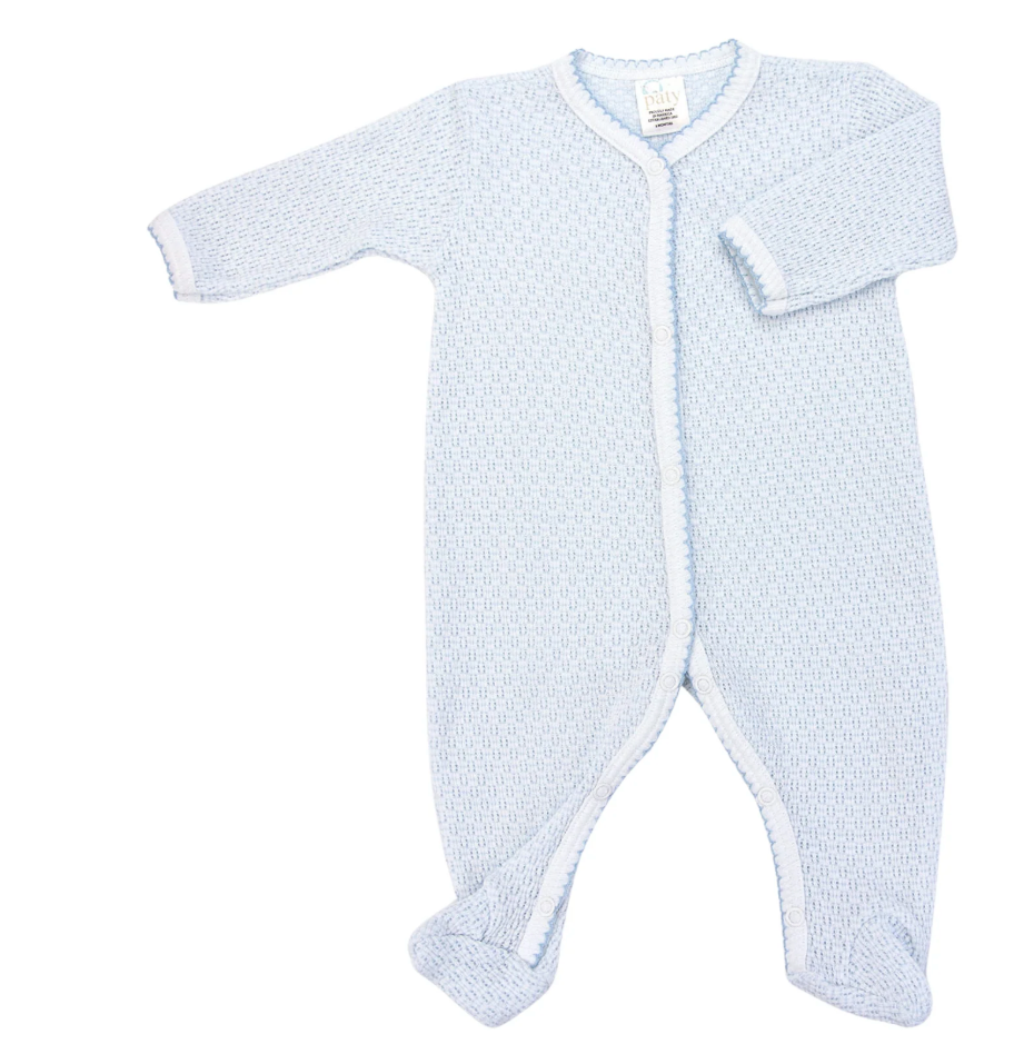 Paty Knit Footie - Blue from Anderson Parker