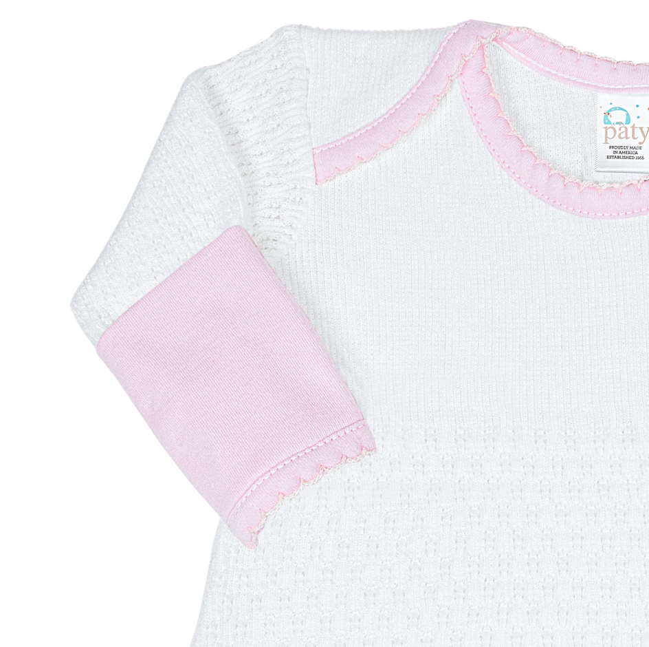 Paty Knit Overlap Shoulder Gown (with Pima Binding) - Blue from Anderson Parker