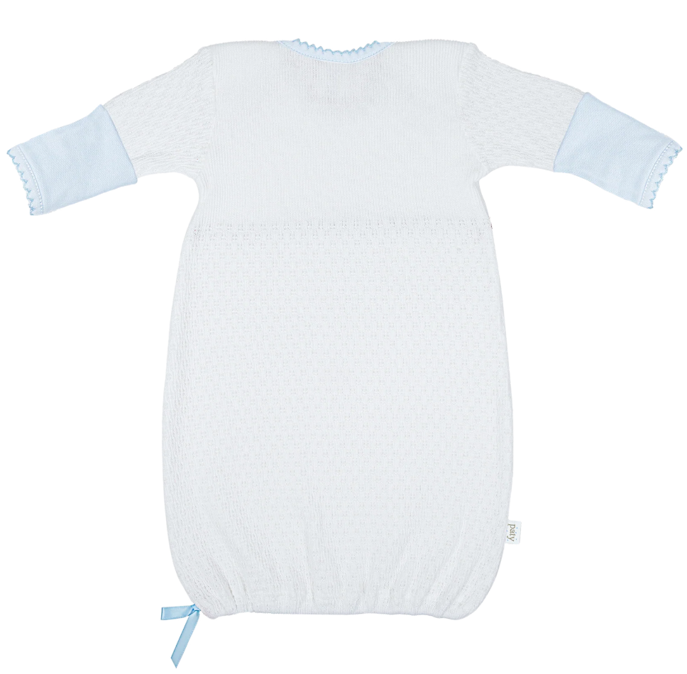 Paty Knit Overlap Shoulder Gown (with Pima Binding) - Pink from Anderson Parker