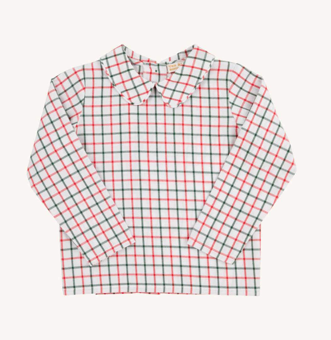 Peter Pan Collar Shirt - Woven - Old Town Tattersall from Anderson Parker