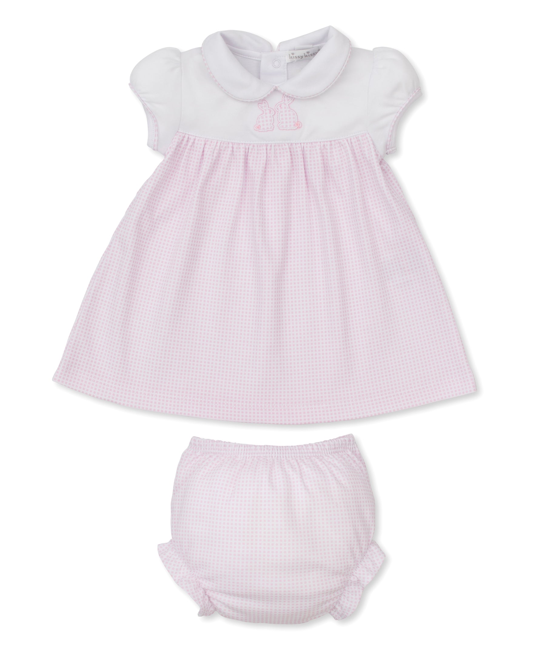 Pink Gingham Bunny Dress Set from Anderson Parker