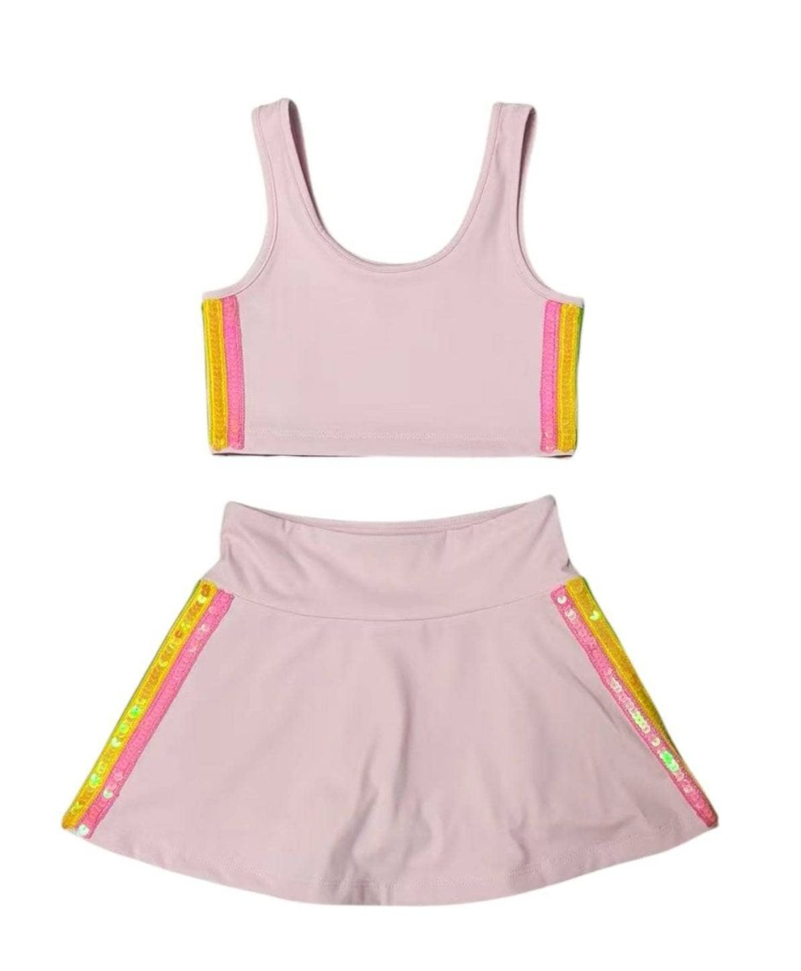 Pink Rainbow Sherbet Sequin Tennis Set from Anderson Parker