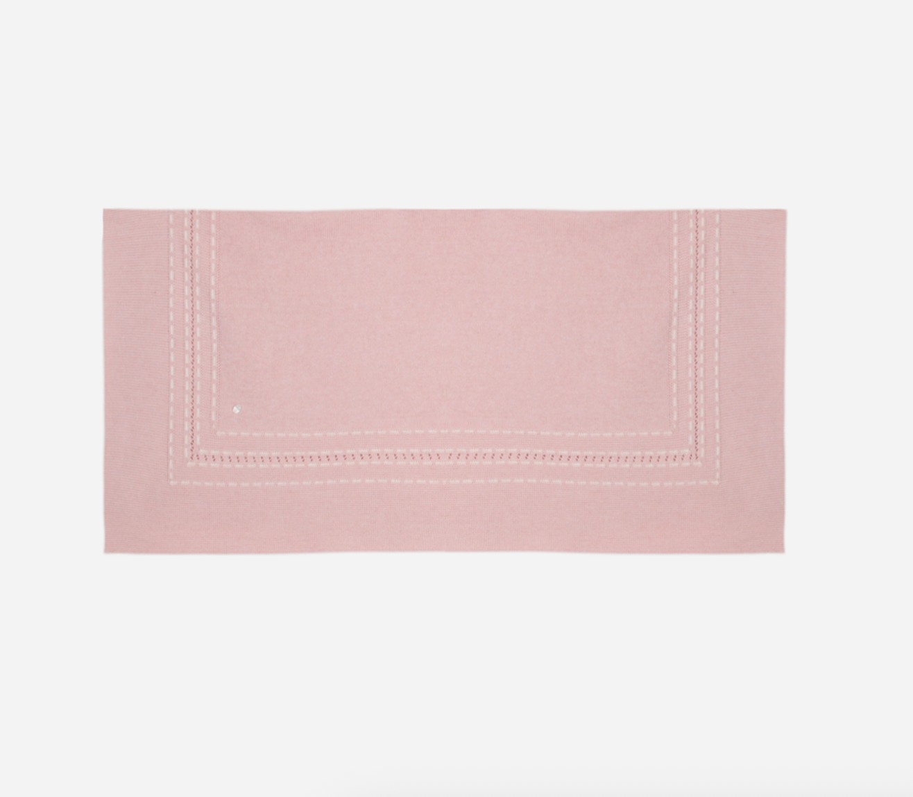 Pink knit blanket with topstitching from Anderson Parker