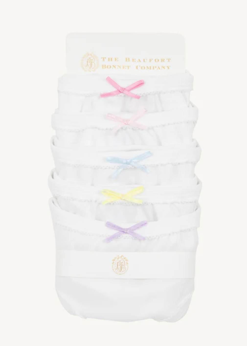 Pippy's Underpinnings Set - Worth Avenue White with Multicolor Bows from Anderson Parker