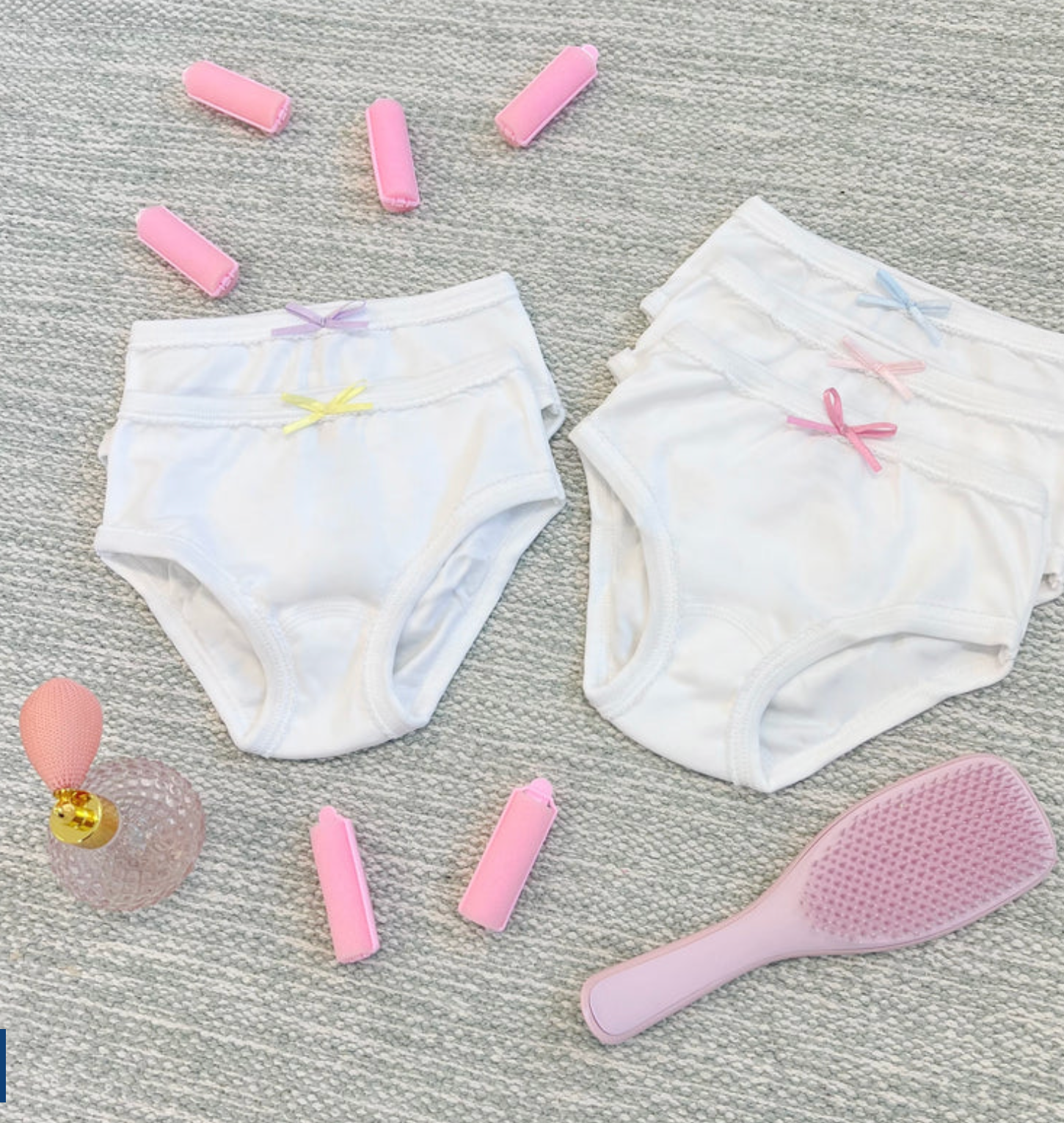 Pippy's Underpinnings Set - Worth Avenue White with Multicolor Bows from Anderson Parker