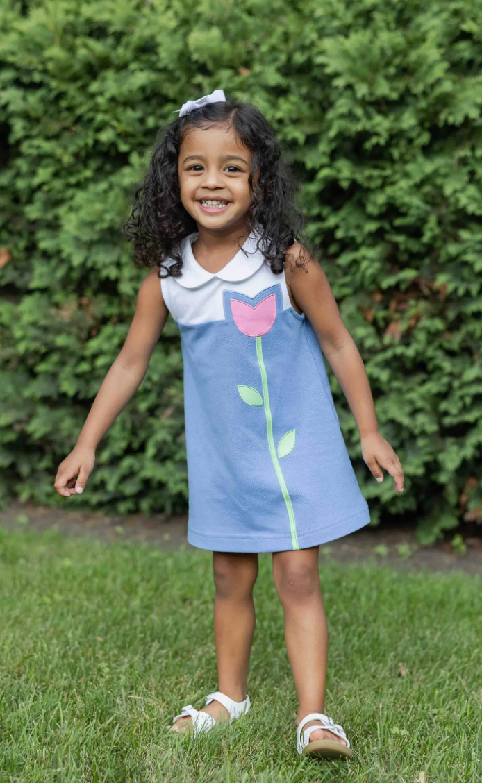 Pique Knit Dress With Tulip from Anderson Parker