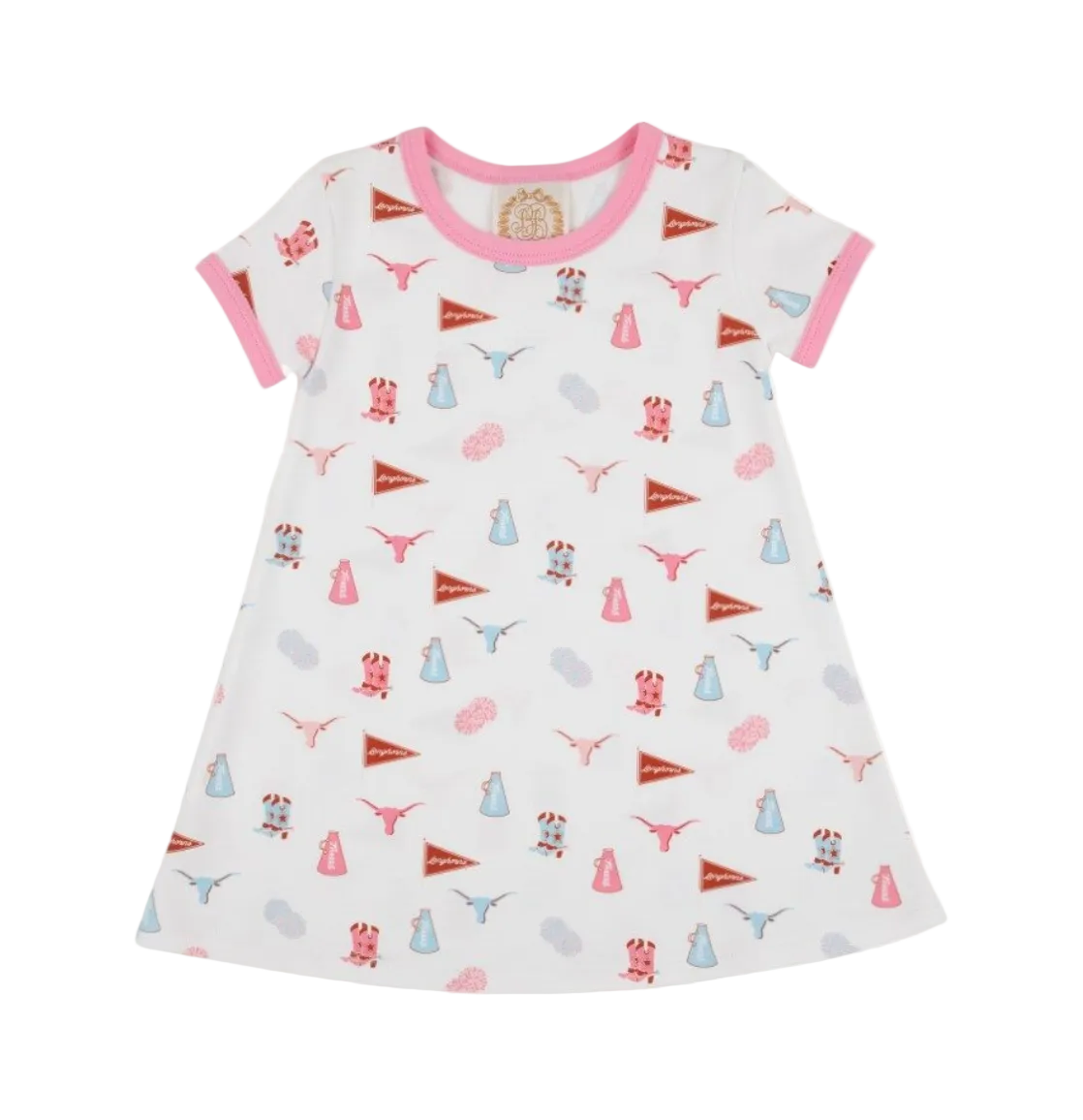 Polly Play Dress Short Sleeve - Gone to Texas/Hamptons Hot Pink from Anderson Parker