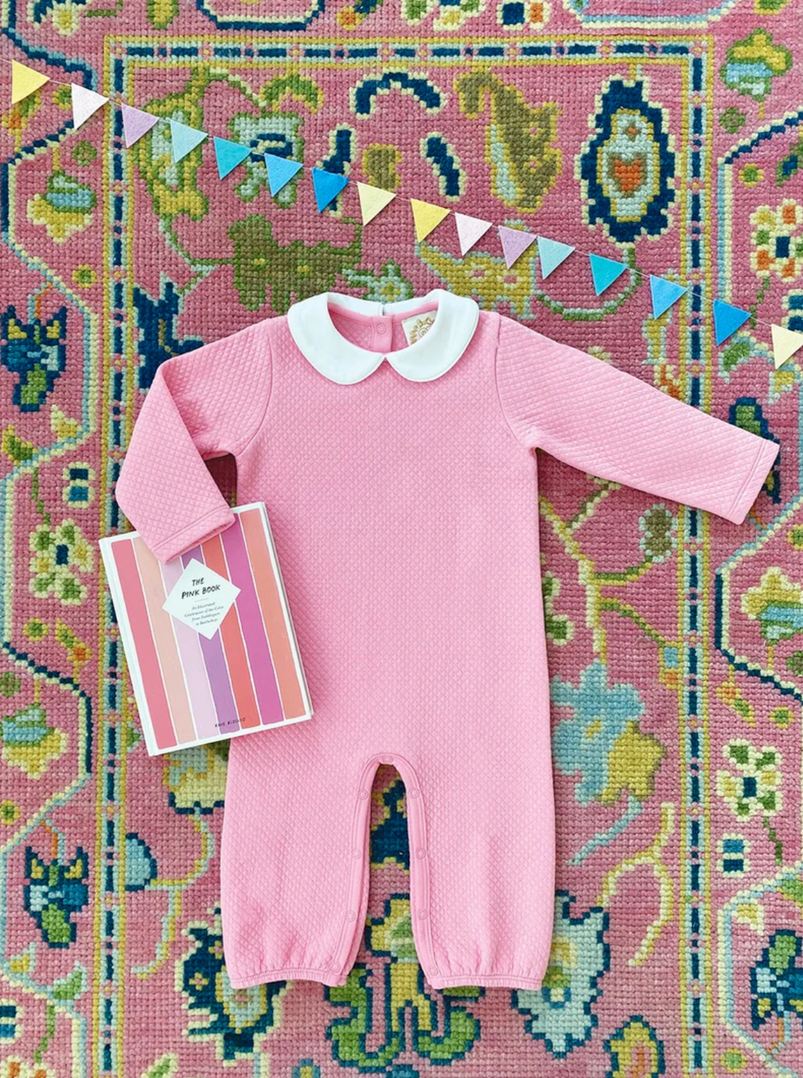 Poppy Dell Playsuit - Hamptons Hot Pink with Worth Avenue White from Anderson Parker