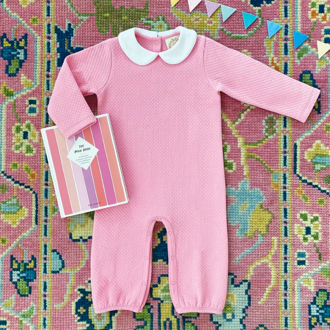 Poppy Dell Playsuit - Hamptons Hot Pink with Worth Avenue White from Anderson Parker