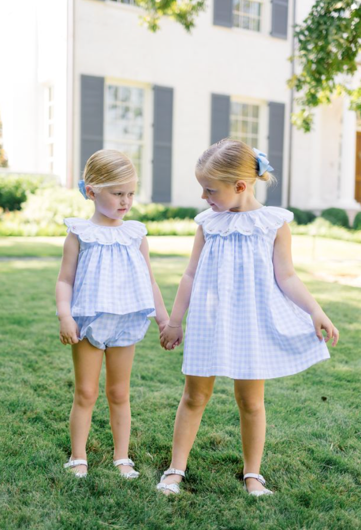 Pre-Order : Colby Check Dress - Blue from Anderson Parker