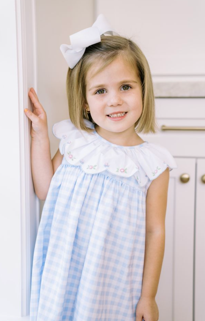 Pre-Order : Colby Check Dress - Blue from Anderson Parker