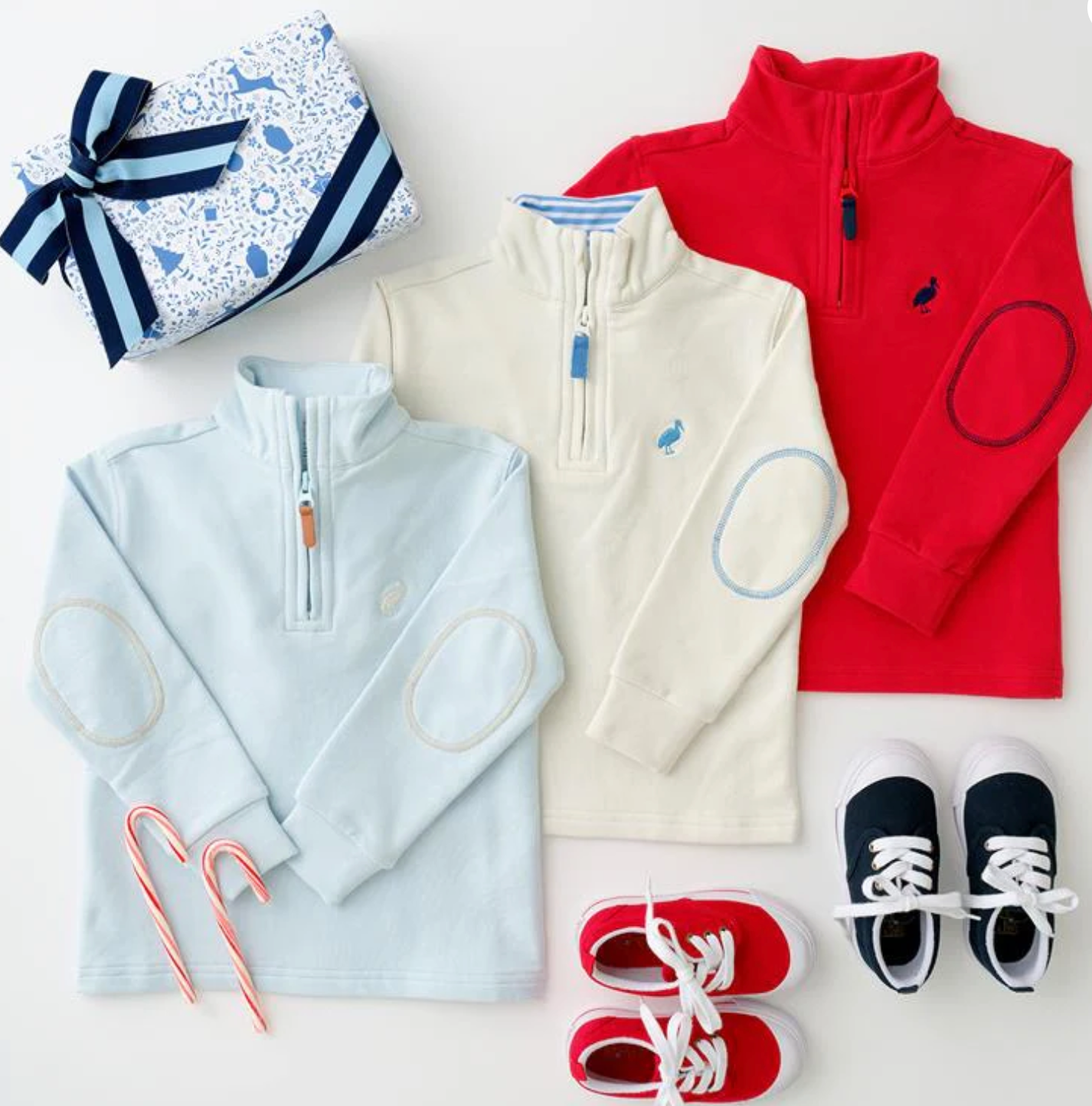 Prep Step Sneakers - Richmond Red with Richmond Red Stripe from Anderson Parker