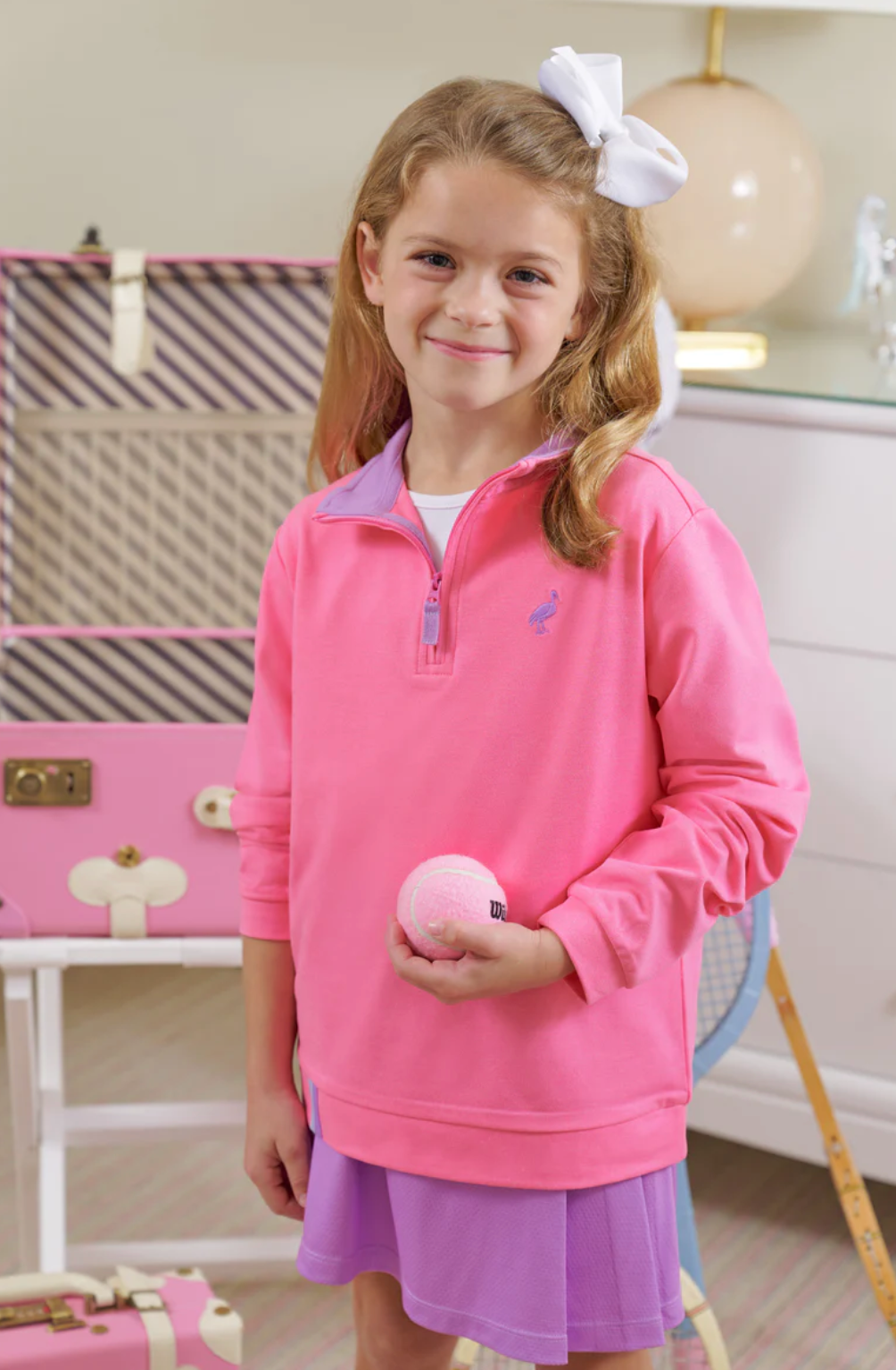 Prepletic™ Hayword Half-Zip - Romany Rose with Valley High Violet Stork from Anderson Parker