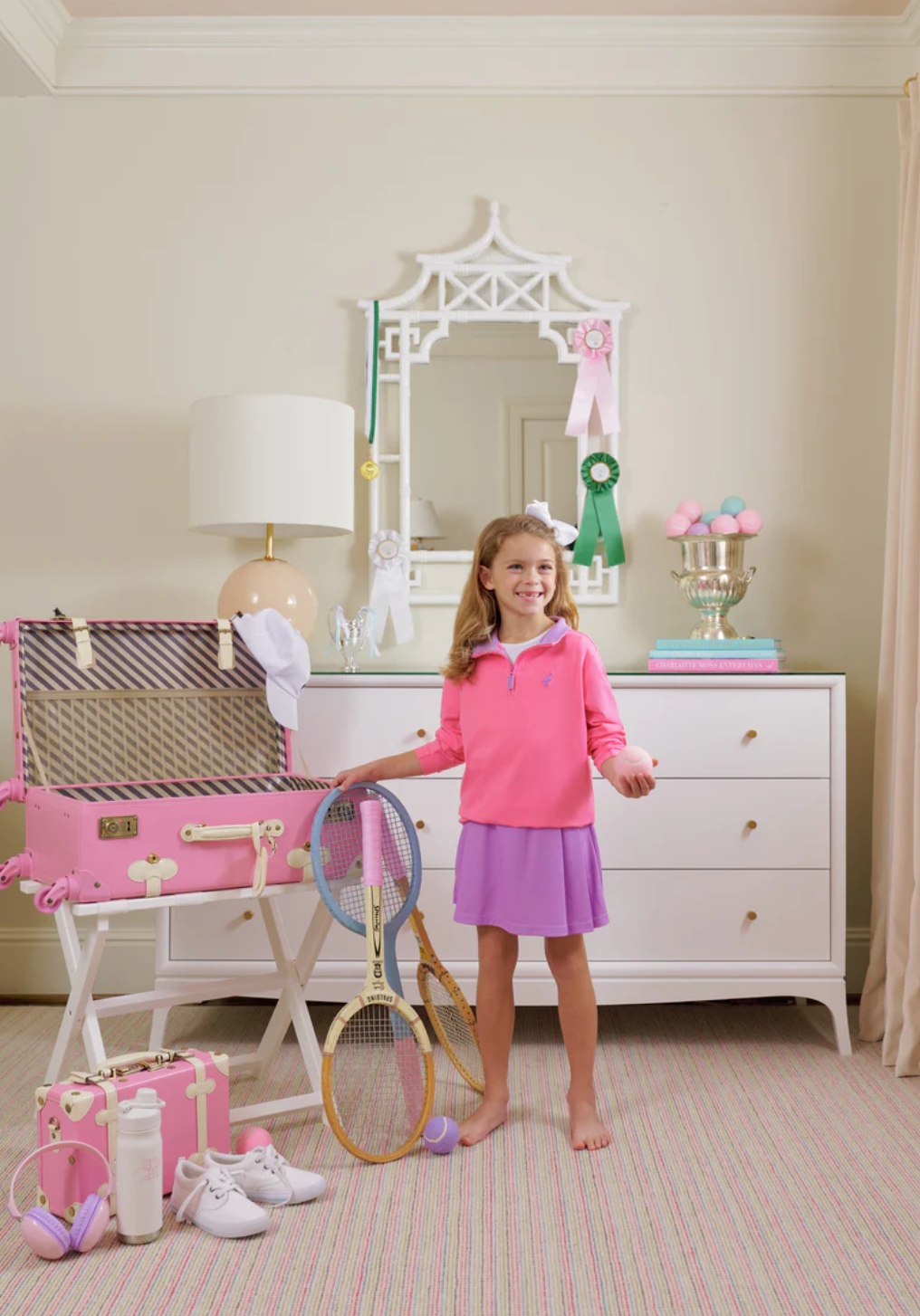 Prepletic™ Hayword Half-Zip - Romany Rose with Valley High Violet Stork from Anderson Parker