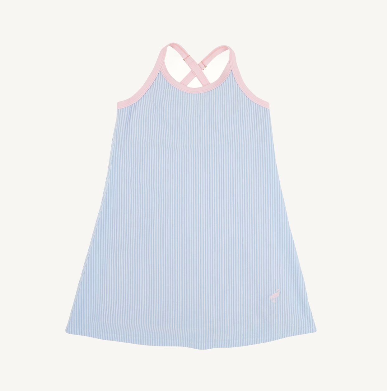 Prepletic Little Miss Tennis - Beale Street Blue Seersucker/Palm Beach Pink from Anderson Parker