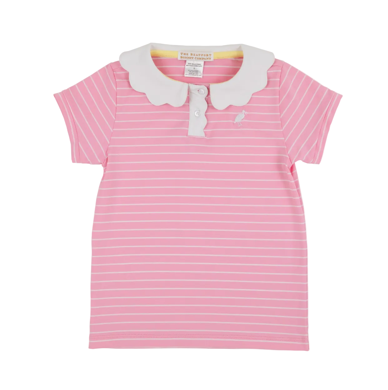 Prepletic Preppy Polo - Pier Party Pink Stripe/Worth Ave White from Anderson Parker