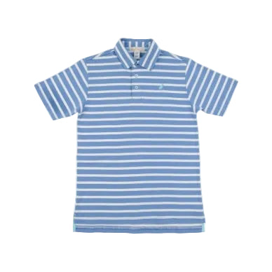 Prim And Proper Polo - Barbados Blue Stripe/Belhaven Blue from Anderson Parker