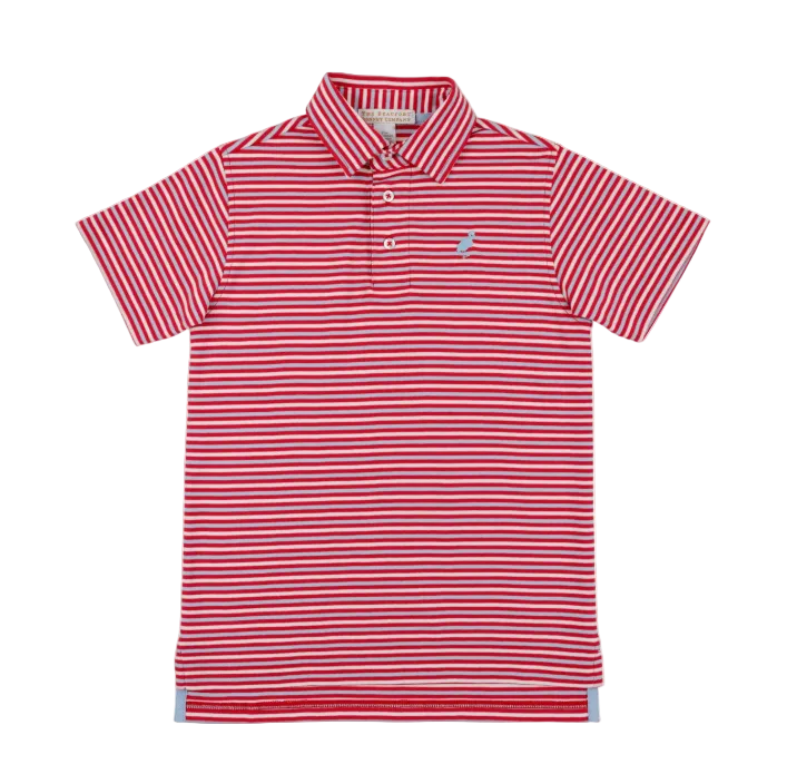 Prim And Proper Polo - Sumner County Stripe (Richmond Red)/Beale Street Blue from Anderson Parker