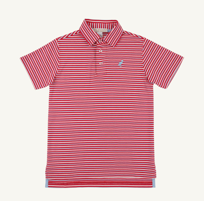 Prim And Proper Polo - Sumner County Stripe (Richmond Red)/Beale Street Blue from Anderson Parker
