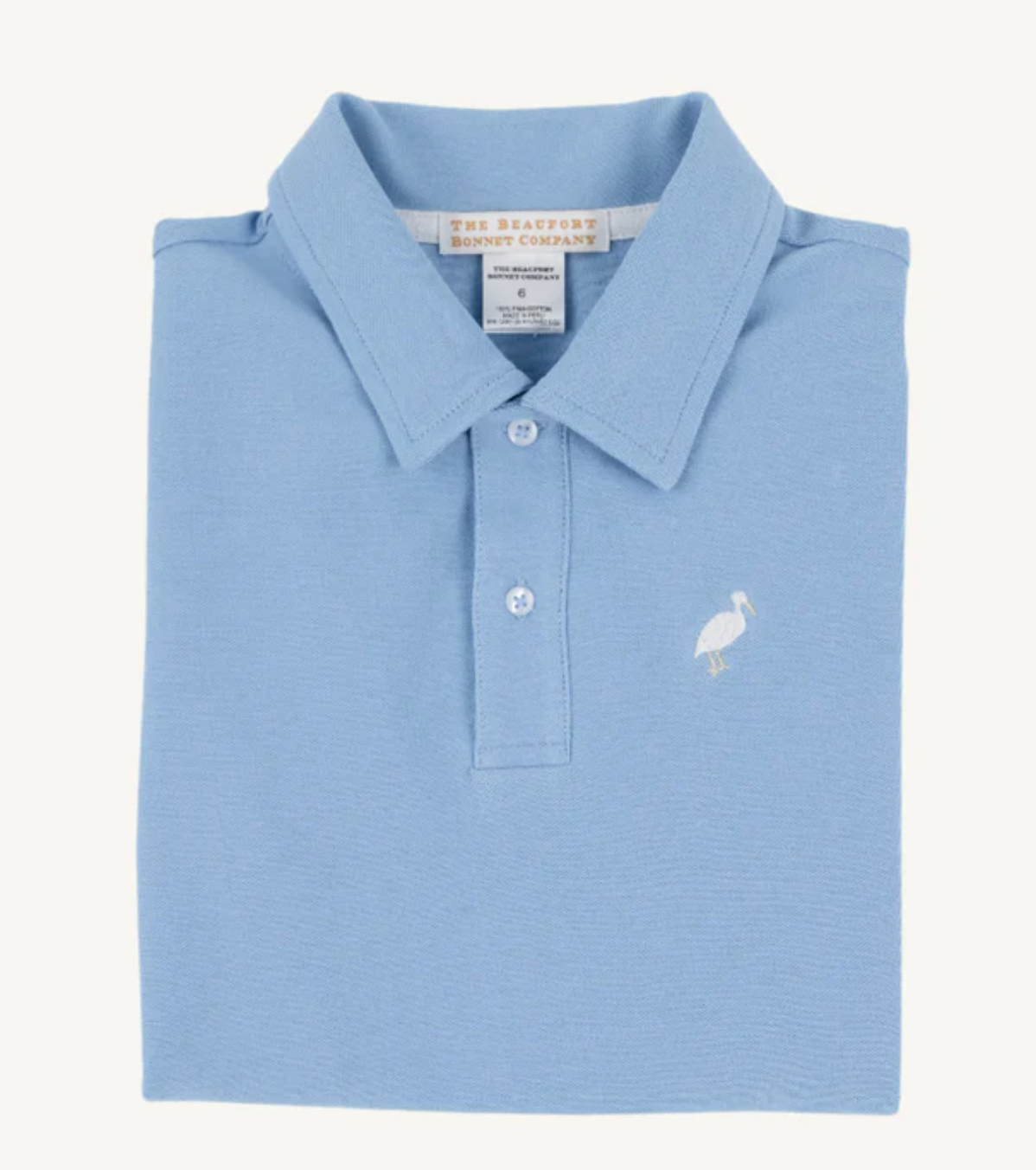 Prim & Proper Beach Polo - Sarasota Sky with Multicolor Stork from Anderson Parker