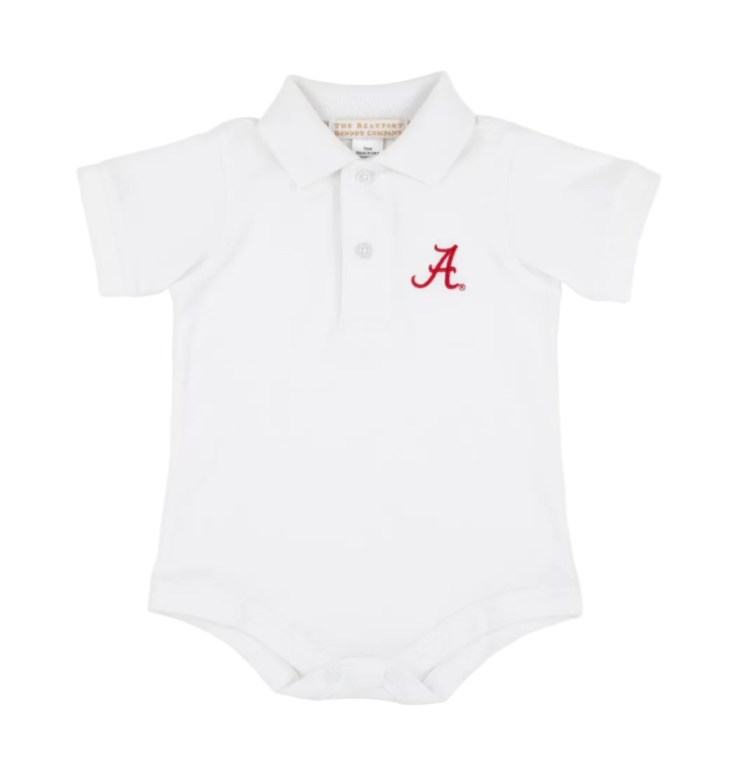 Prim & Proper Polo & Onesie - Worth Ave White/Worth Ave White/Alabama from Anderson Parker