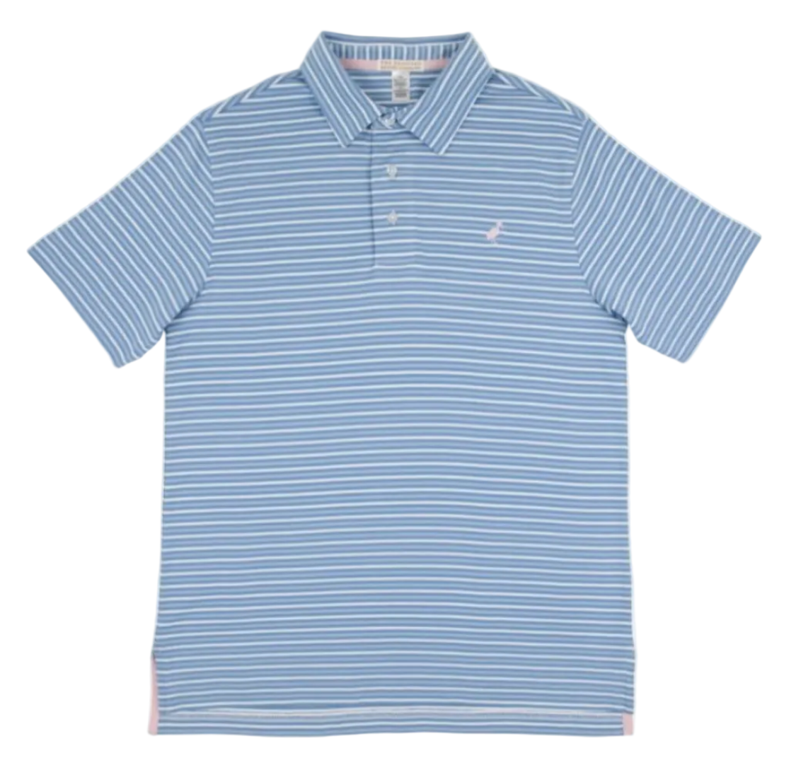 Prim & Proper Polo - Sumner County Stripe (Sunrise Blvd Blue)/Palm Beach Pink from Anderson Parker