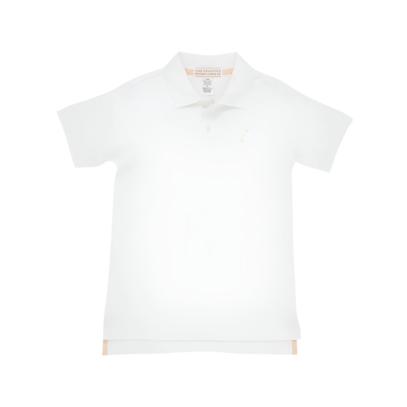 Prim and Proper Polo & Onesie Worth Avenue White with Multicolor Stork from Anderson Parker