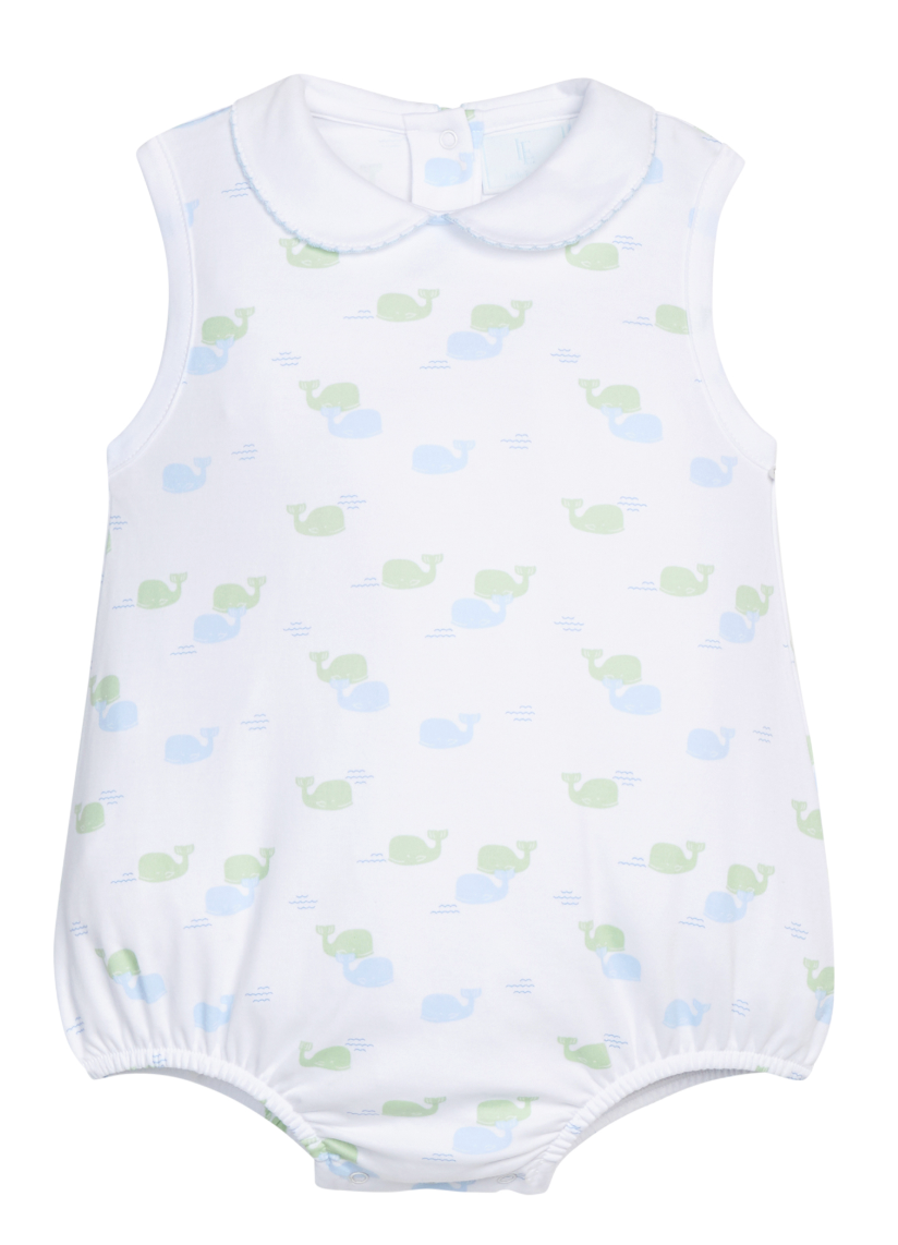 Printed Peter Pan Bubble - Blue Whales from Anderson Parker