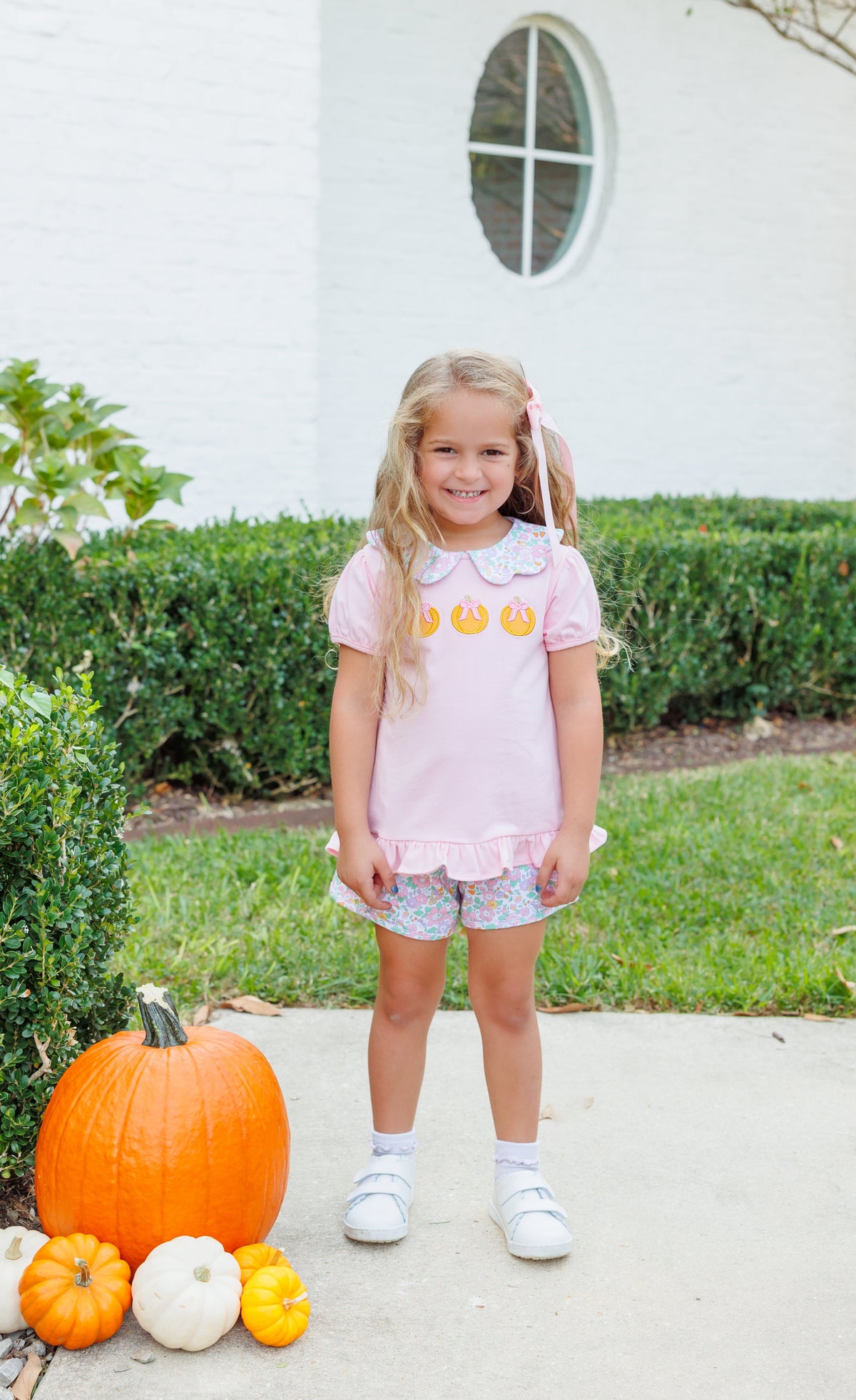 Pumpkin Floral Short Set from Anderson Parker