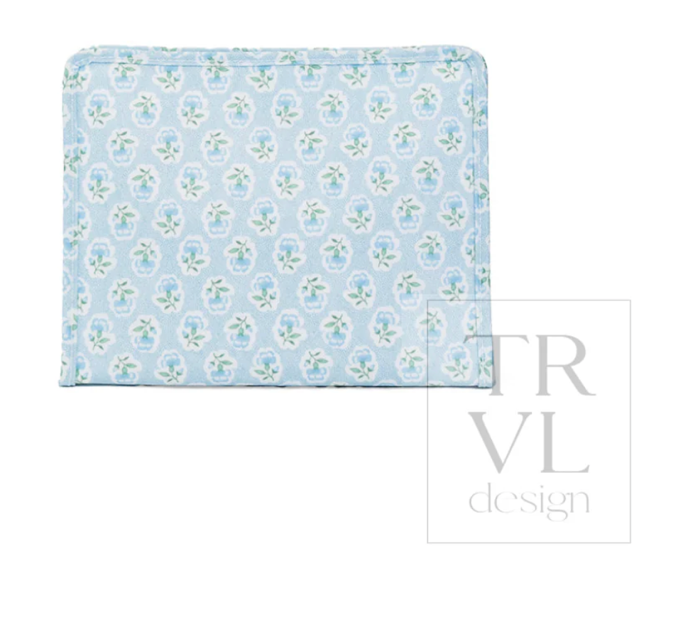 ROADIE LARGE Zip Pouch - Petite Fleur Blue from Anderson Parker