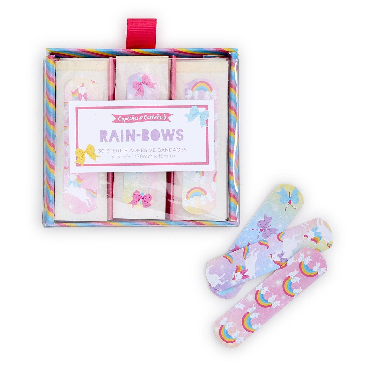 Rain-Bows 30 Pc Bandages in Gift Box Includes 3 Patterns from Anderson Parker
