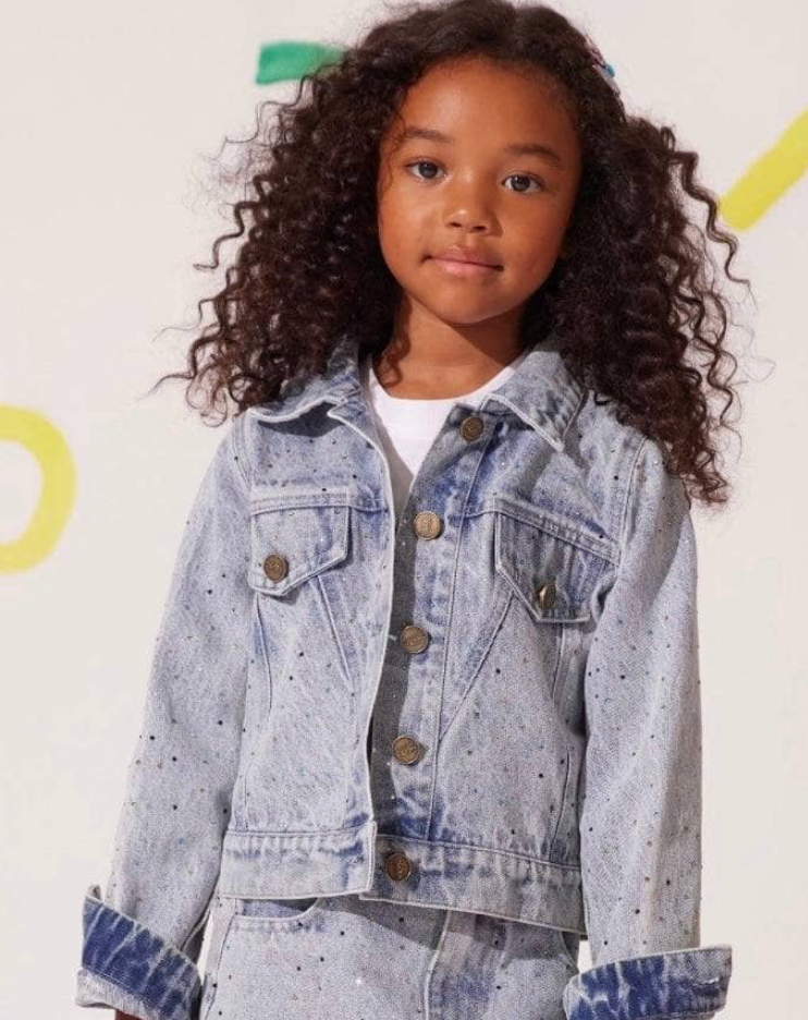 Rainbow Sparkle Denim Jacket from Anderson Parker