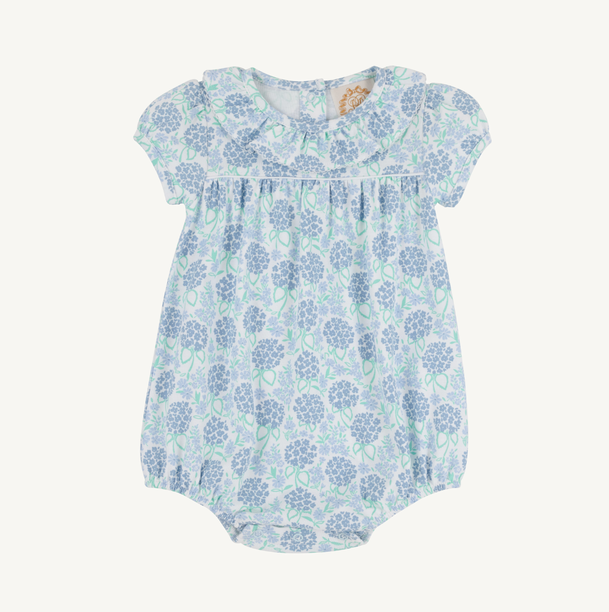 Ramona Ruffle Bubble - Pima - Handful of Hydrangeas/Worth Ave White from Anderson Parker