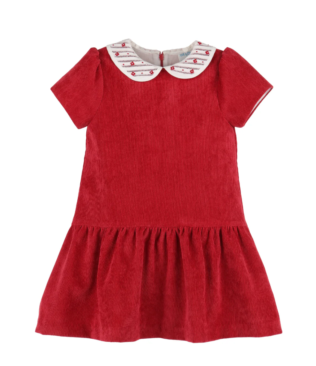 Randalls Collar Dropwaist Dress Red from Anderson Parker