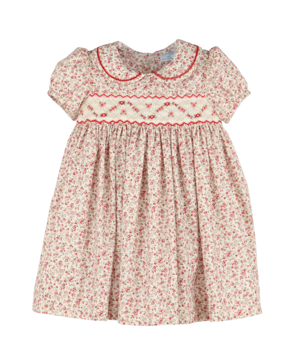 Red Mulberry Smocked Babydoll Dress from Anderson Parker