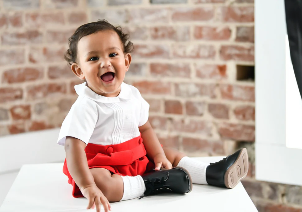 Red Pique And Velvet Short Sleeve All In One Shortall from Anderson Parker