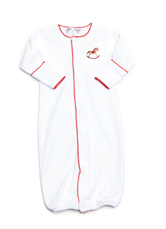 Red Rocking Horse Pima Gown and Hat from Anderson Parker