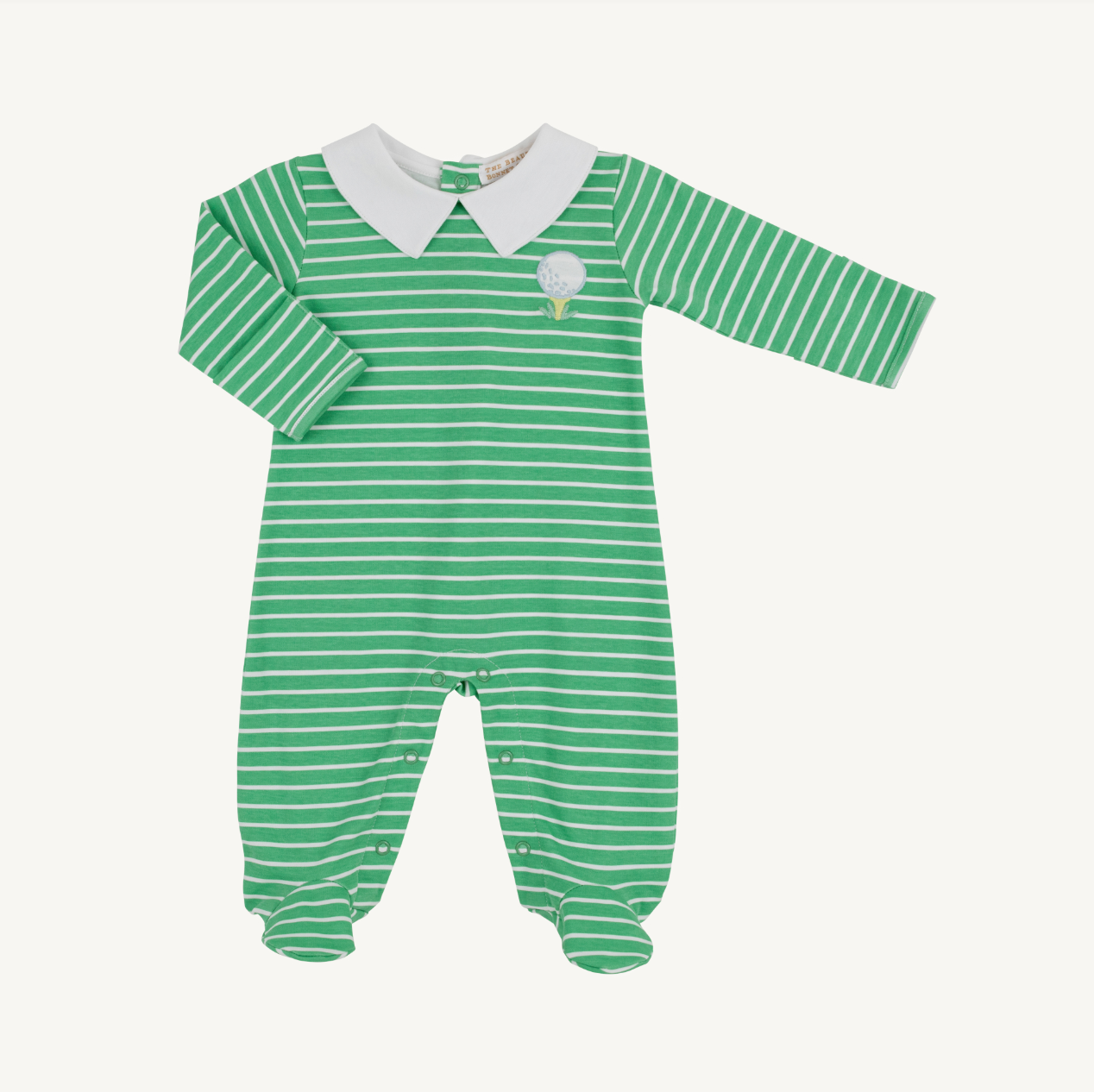 Rock Me Romper - Gibson Island Green Stripe/Worth Ave White/Golf from Anderson Parker