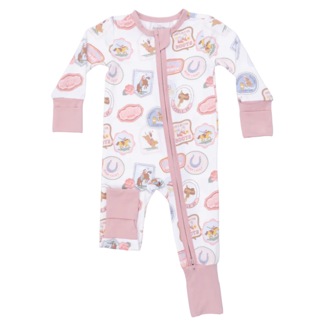 Rodeo Patches Pink - Convertible Romper from Anderson Parker