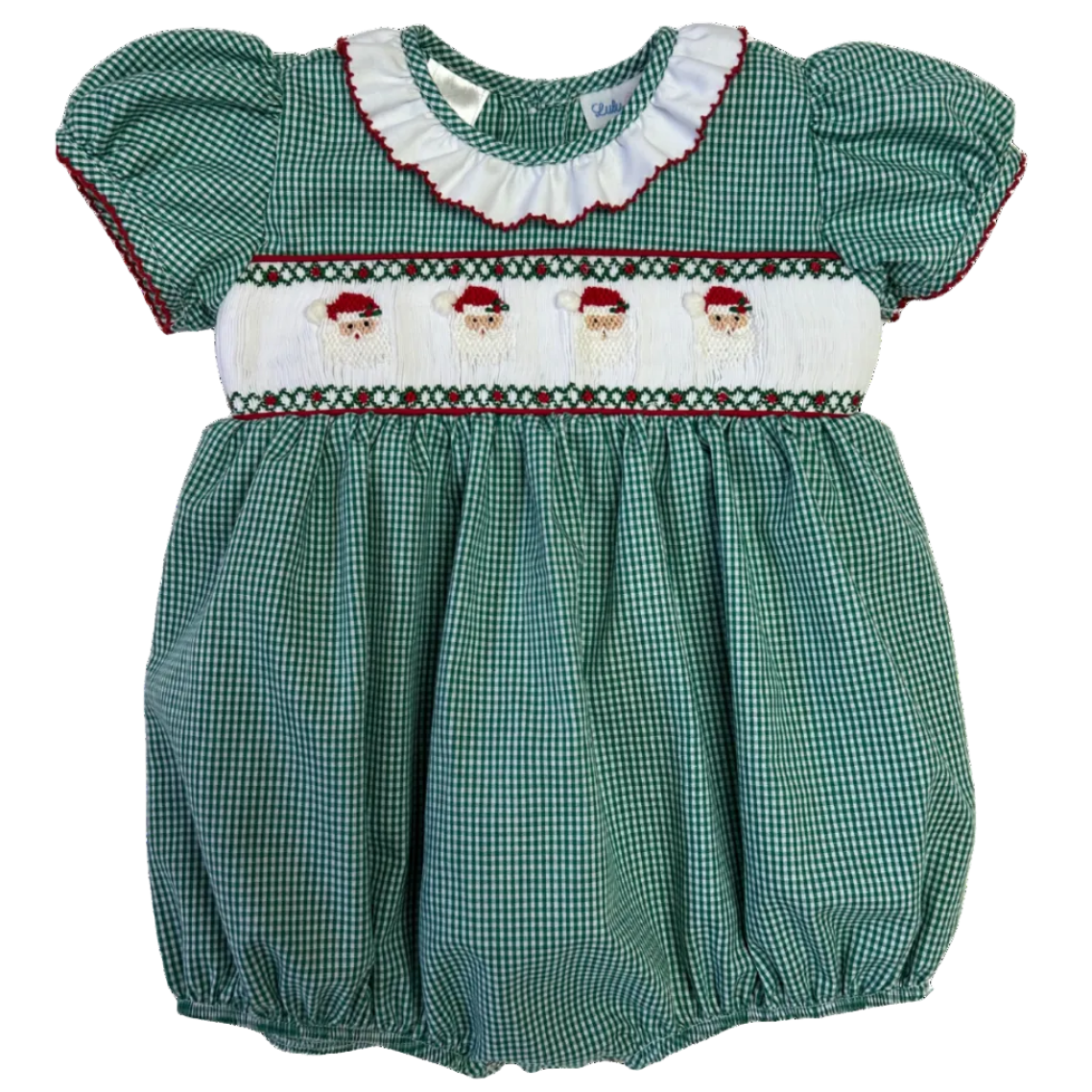 Rosie Santa Smocked Bubble from Anderson Parker