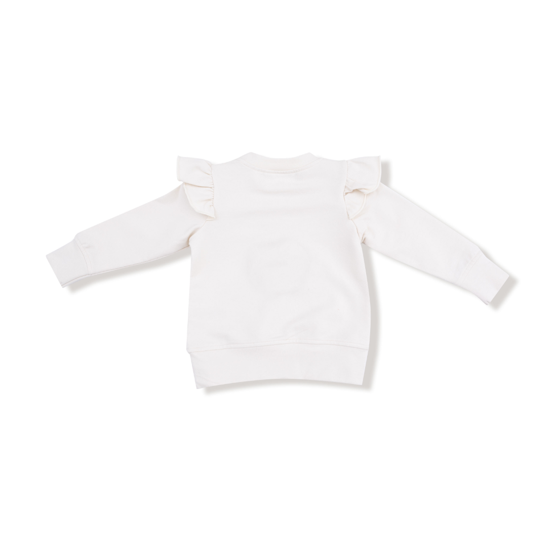 Ruffle Shoulder - French Terry Sweatshirt - Trick Or Treat- Silk Screen from Anderson Parker