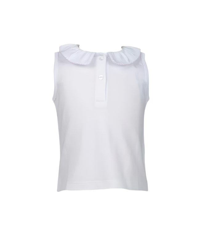 Ruffled Peter Pan Sleeveless Shirt from Anderson Parker