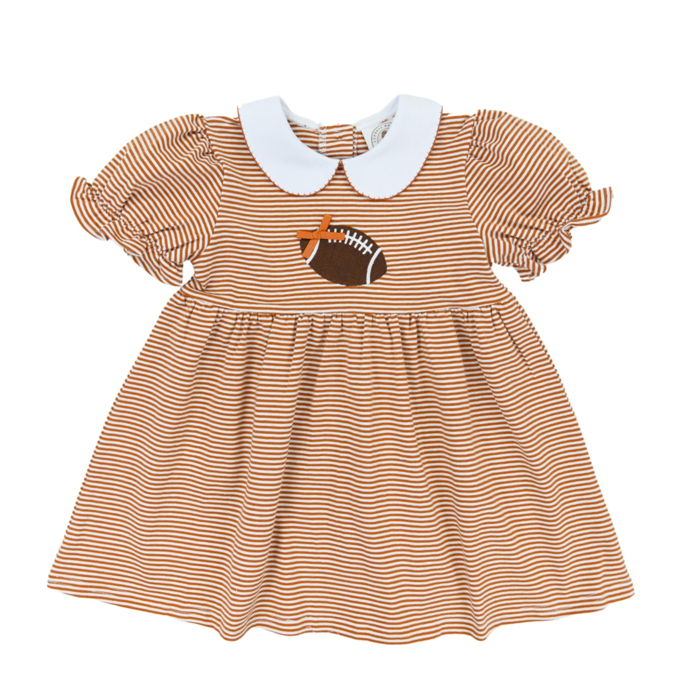 Rust Stripe Tailgate Dress from Anderson Parker