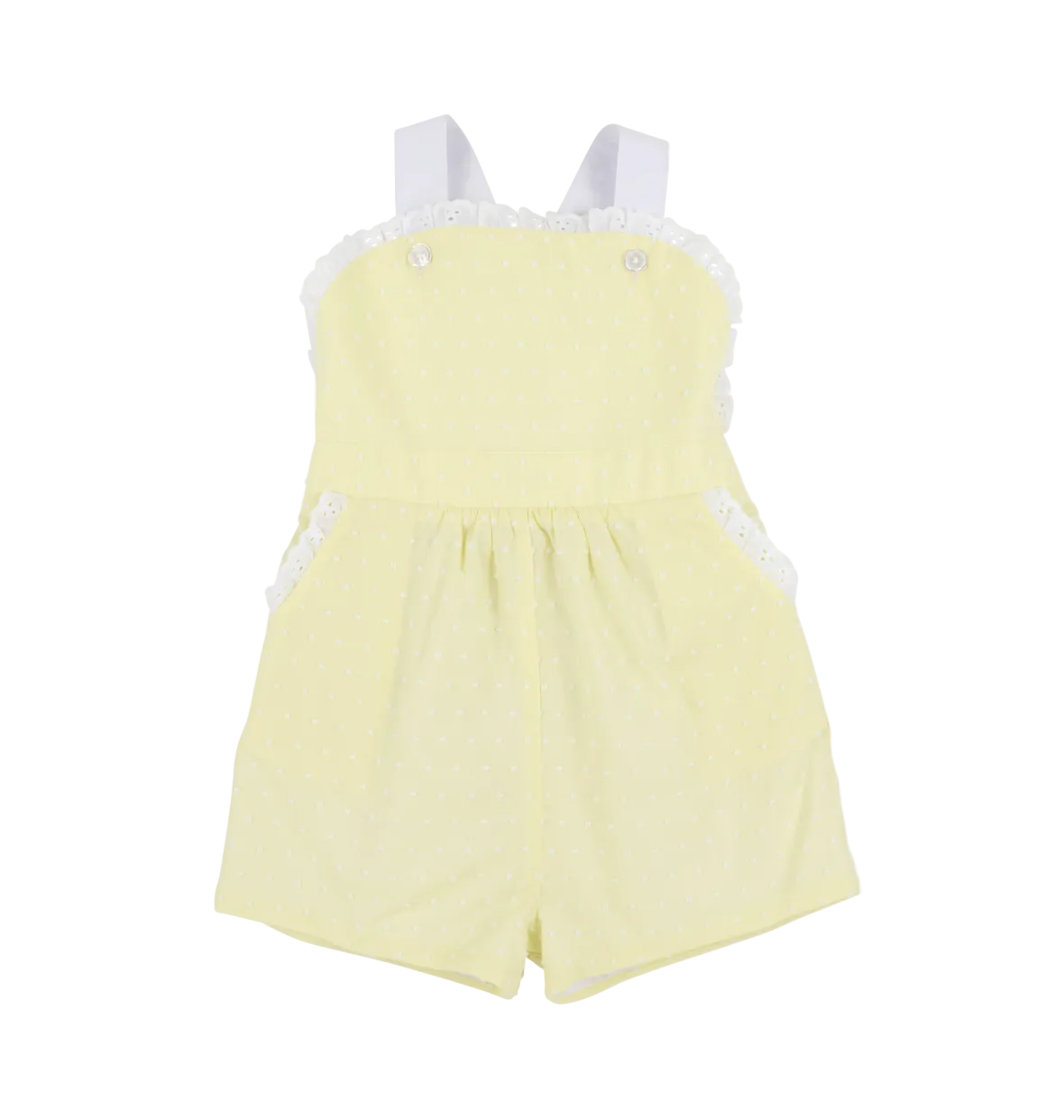 Ruthie Romper - Dallas Dot - York Yellow and Worth Ave White Dallas Dot from Anderson Parker