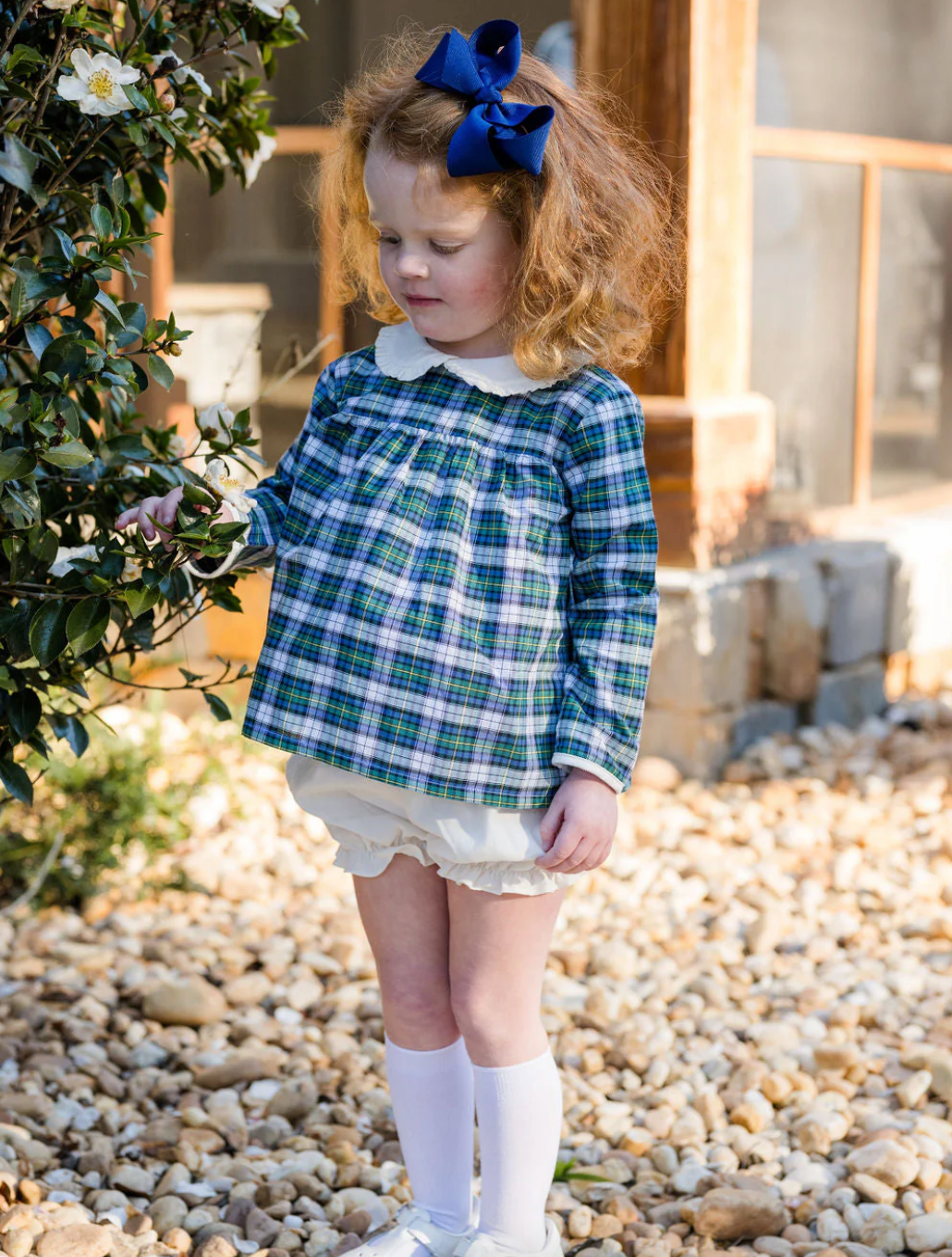 Sally Bloomer Set - Kelly Green Plaid from Anderson Parker